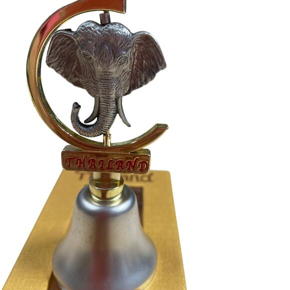 Custom Thailand Tourism Souvenir Elephant Hand Bell New In Box Condition - Picture 3 of 6